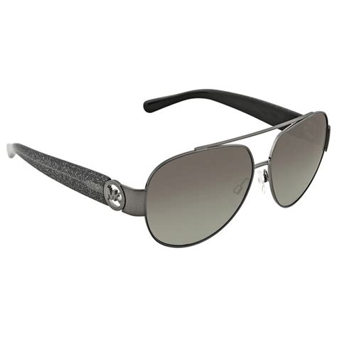 Michael Kors Tabitha II Black Glitter Pilot Sunglasses